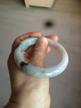 Load image into Gallery viewer, 56.8mm certified type A 100% Natural dark green/white/purple jadeite jade bangle BG76-1838