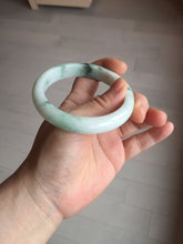 Load image into Gallery viewer, 57.5mm Certified 100% natural Type A green/white jadeite jade bangle BM32-9745