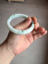 Load image into Gallery viewer, 57.5mm Certified 100% natural Type A green/white jadeite jade bangle BM32-9745
