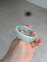 Load image into Gallery viewer, 52.5mm Certified type A 100% Natural sunny green/purple/white square Jadeite Jade bangle AX45-4714
