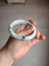 Load image into Gallery viewer, 57.5mm Certified 100% natural Type A green/white jadeite jade bangle BM32-9745