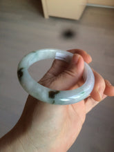 Load image into Gallery viewer, 56.8mm certified type A 100% Natural dark green/white/purple jadeite jade bangle BG76-1838