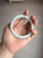 Load image into Gallery viewer, 57.5mm Certified 100% natural Type A green/white jadeite jade bangle BM32-9745