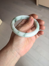 Load image into Gallery viewer, 57.5mm Certified 100% natural Type A green/white jadeite jade bangle BM32-9745