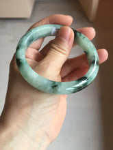 Load image into Gallery viewer, 56.5mm Certified Type A 100% Natural suny green dark green Jadeite Jade bangle BP33-8236