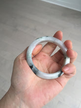 Load image into Gallery viewer, 53.8mm certified Type A 100% Natural light green/white jadeite jade bangle BK100-2343