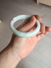 Load image into Gallery viewer, 57.5mm Certified 100% natural Type A green/white jadeite jade bangle BM32-9745