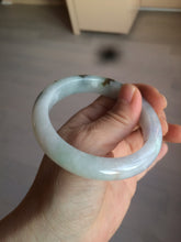 Load image into Gallery viewer, 56.8mm certified type A 100% Natural dark green/white/purple jadeite jade bangle BG76-1838