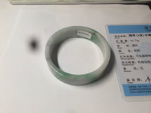 Load image into Gallery viewer, 52.5mm Certified type A 100% Natural sunny green/purple/white square Jadeite Jade bangle AX45-4714