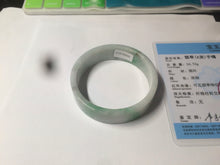 Load image into Gallery viewer, 52.5mm Certified type A 100% Natural sunny green/purple/white square Jadeite Jade bangle AX45-4714