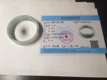 Load image into Gallery viewer, 52.5mm Certified type A 100% Natural sunny green/purple/white square Jadeite Jade bangle AX45-4714