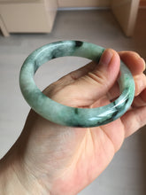 Load image into Gallery viewer, 56.5mm Certified Type A 100% Natural suny green dark green Jadeite Jade bangle BP33-8236