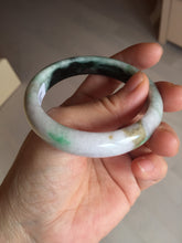 Load image into Gallery viewer, 53.2mm certificated Type A 100% Natural sunny green/brown/purple/black(FU LU SHOU, 福禄寿) Jadeite Jade bangle BG237-3302