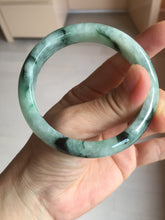Load image into Gallery viewer, 56.5mm Certified Type A 100% Natural suny green dark green Jadeite Jade bangle BP33-8236