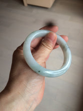 Load image into Gallery viewer, 55mm certified Type A 100% Natural green/white Jadeite Jade bangle BF67-4487