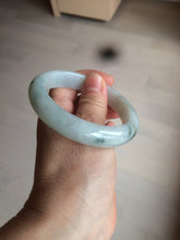 Load image into Gallery viewer, 55mm certified Type A 100% Natural green/white Jadeite Jade bangle BF67-4487