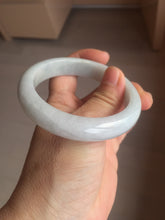 Load image into Gallery viewer, 56.9mm Certified Type A 100% Natural light green white Jadeite bangle X156