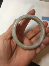 Load image into Gallery viewer, 56.5mm certified Type A 100% Natural purple white Jadeite Jade bangle D138-4044