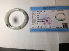 Load image into Gallery viewer, 56.5mm certified type A 100% Natural dark green/white jadeite jade bangle BG75-1837