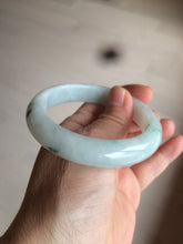 Load image into Gallery viewer, 55mm certified Type A 100% Natural green/white Jadeite Jade bangle BF67-4487