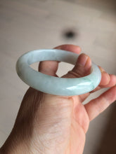 Load image into Gallery viewer, 55mm certified Type A 100% Natural green/white Jadeite Jade bangle BF67-4487