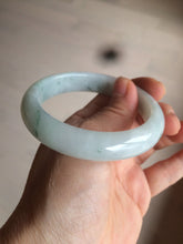 Load image into Gallery viewer, 55mm certified Type A 100% Natural green/white Jadeite Jade bangle BF67-4487