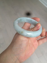 Load image into Gallery viewer, 56.3mm certified 100% natural Type A light green chubby jadeite jade bangle BK24-4402