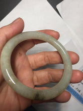 Load image into Gallery viewer, 53.5mm Certified type A 100% Natural green dark green floating seaweed round cut Jadeite bangle PC140-6615
