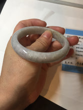 Load image into Gallery viewer, 56.5mm certified Type A 100% Natural purple white Jadeite Jade bangle D138-4044