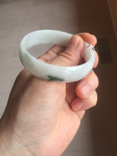 Load image into Gallery viewer, 52.5mm Certificated  Type A100% green/white thin Jadeite Jade bangle F10-1164