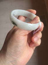 Load image into Gallery viewer, 52.5mm Certificated  Type A100% green/white thin Jadeite Jade bangle F10-1164