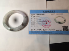 Load image into Gallery viewer, 56.8mm certified type A 100% Natural dark green/white/purple jadeite jade bangle BG76-1838