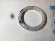 Load image into Gallery viewer, 56.8mm certified type A 100% Natural dark green/white/purple jadeite jade bangle BG76-1838