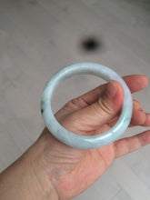 Load image into Gallery viewer, 55mm certified Type A 100% Natural green/white Jadeite Jade bangle BF67-4487