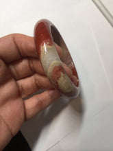 Load image into Gallery viewer, 55mm 100% natural red jasper stone(红碧玉,鸡血石) bangle XY102