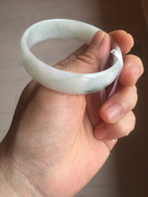 Load image into Gallery viewer, 52.5mm Certificated  Type A100% green/white thin Jadeite Jade bangle F10-1164