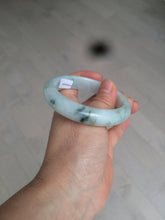 Load image into Gallery viewer, 55mm certified Type A 100% Natural green/white Jadeite Jade bangle BF67-4487