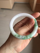 Load image into Gallery viewer, 56mm Certified Type A 100% Natural sunny green purple round cut Jadeite Jade bangle PB99-4951