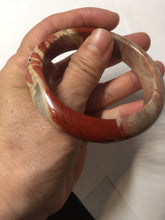 Load image into Gallery viewer, 55mm 100% natural red jasper stone(红碧玉,鸡血石) bangle XY102