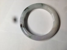 Load image into Gallery viewer, 56.8mm certified type A 100% Natural dark green/white/purple jadeite jade bangle BG76-1838