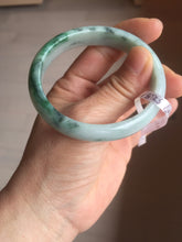 Load image into Gallery viewer, 52.5mm Certificated Type A100% sunny green/dark green Jadeite Jade bangle F06-5007