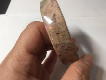 Load image into Gallery viewer, 53mm 100% natural pink/black time series(时光系列) square style rose stone (Rhodonite)square bangle XY103