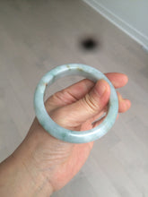 Load image into Gallery viewer, 53.7mm certificated Type A 100% Natural light green/yellow with green floating flowers Jadeite Jade bangle BK23-4409