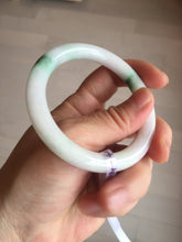 Load image into Gallery viewer, 54mm Certified Type A 100% Natural light green purple(春带彩) round cut jadeite Jade bangle AA84-4939