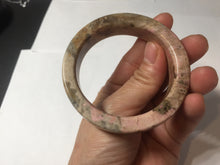 Load image into Gallery viewer, 53mm 100% natural pink/black time series(时光系列) square style rose stone (Rhodonite)square bangle XY103