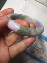 Load image into Gallery viewer, 50mm certified 100% natural Type A brown green/purple oval jadeite jade bangle PB161-1095
