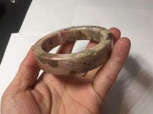 Load image into Gallery viewer, 53mm 100% natural pink/black time series(时光系列) square style rose stone (Rhodonite)square bangle XY103