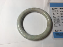 Load image into Gallery viewer, 54.5mm Certified Type A 100% Natural light green purple yellow round cut Jadeite Jade bangle GL48-8-4051