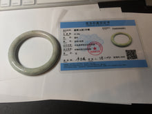 Load image into Gallery viewer, 54.5mm Certified Type A 100% Natural light green purple yellow round cut Jadeite Jade bangle GL48-8-4051