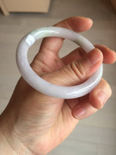 Load image into Gallery viewer, 54.3mm Certified Type A 100% Natural light green purple round cut jadeite Jade bangle E138-4942
